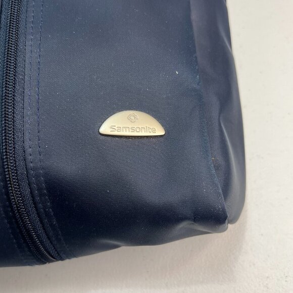 Samsonite Toiletry Bag Navy Travel Vacation Zipper Nylon Jetset Bathroom - Picture 2 of 5